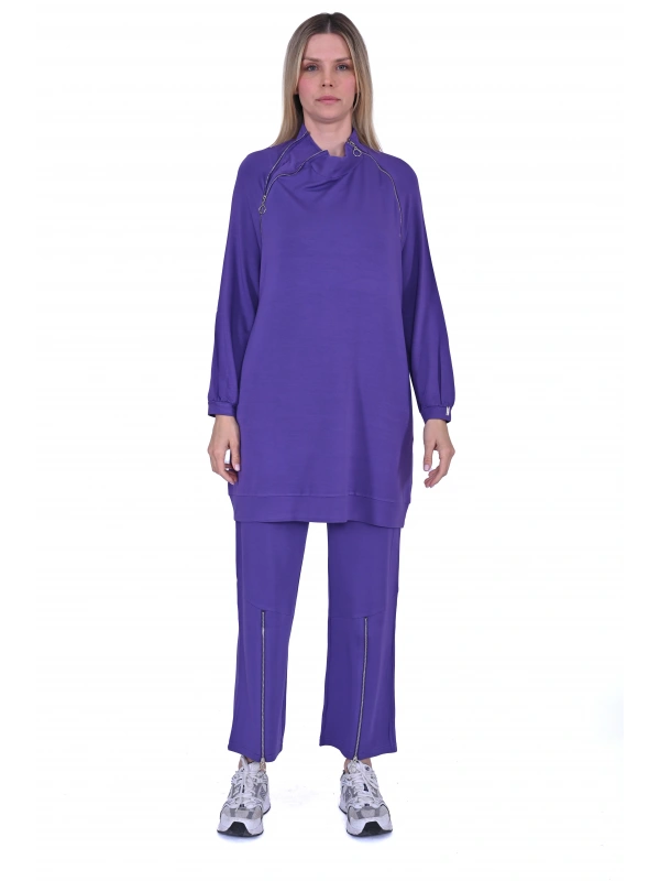 İNVEE 6956 İki İplik Eşofman Takımı - Mor