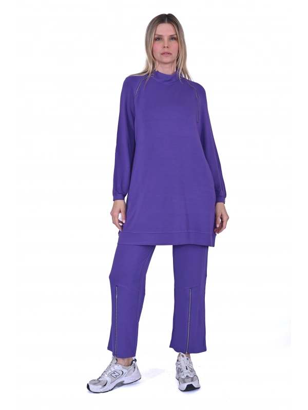 İNVEE 6956 İki İplik Eşofman Takımı - Mor