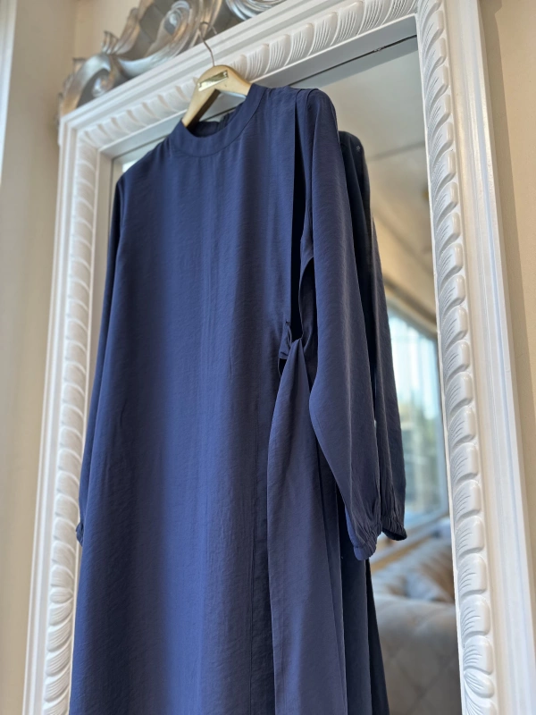 INVEE 6958 Modal Kumaş Lacivert Elbise