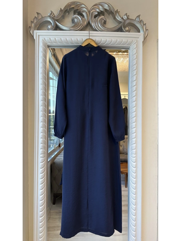 INVEE 6958 Modal Kumaş Lacivert Elbise