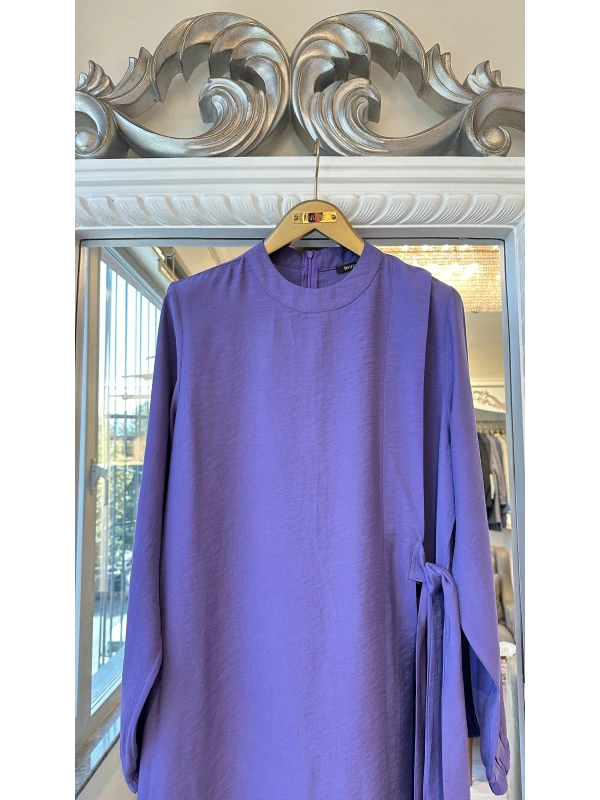 INVEE 6958 Modal Kumaş Mor Elbise
