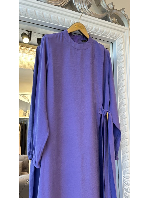 INVEE 6958 Modal Kumaş Mor Elbise