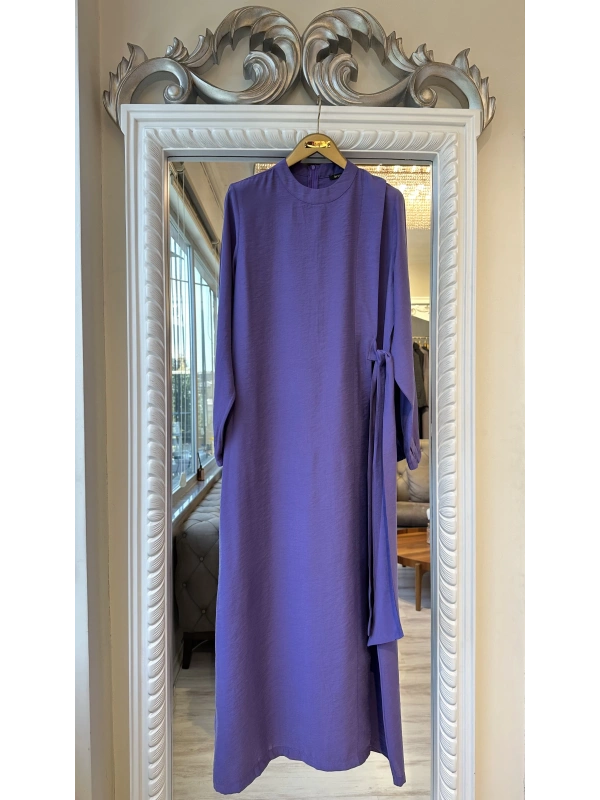 INVEE 6958 Modal Kumaş Mor Elbise