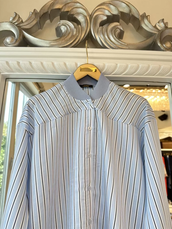 INVEE 6970 Mavi Çizgili Gömlek