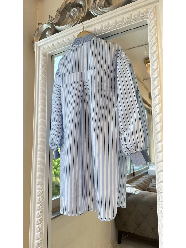 INVEE 6970 Mavi Çizgili Gömlek