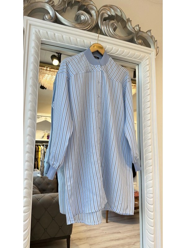 INVEE 6970 Mavi Çizgili Gömlek