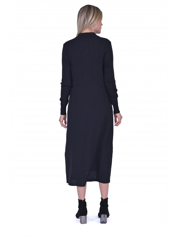 İNVEE 6975 Yün Karışımlı Triko Hırka - Antrasit