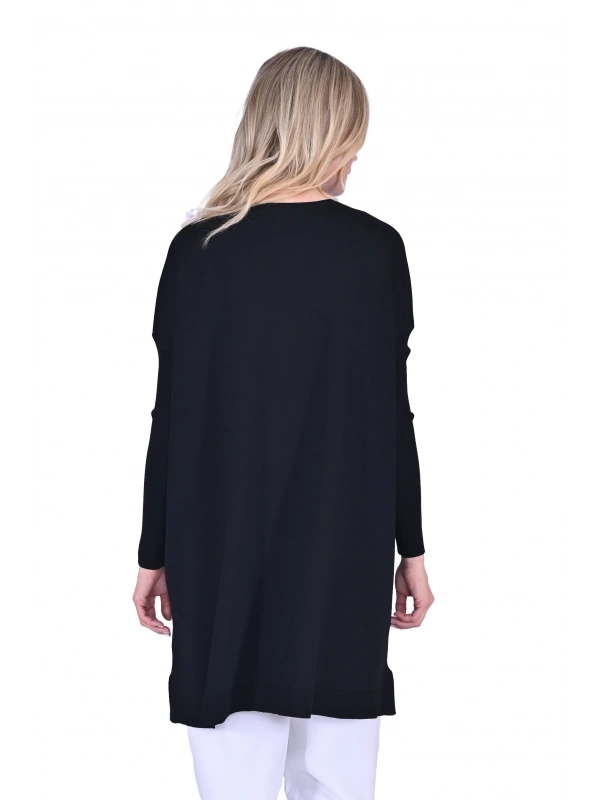 İNVEE 6976 Triko Tunik - Siyah