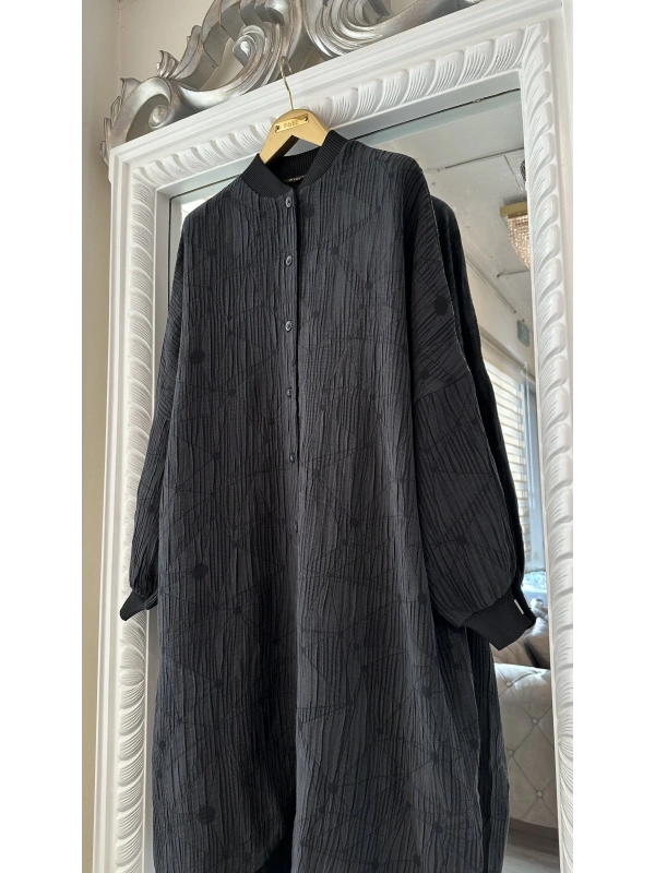 İNVEE 6982 Siyah Modal Tunik