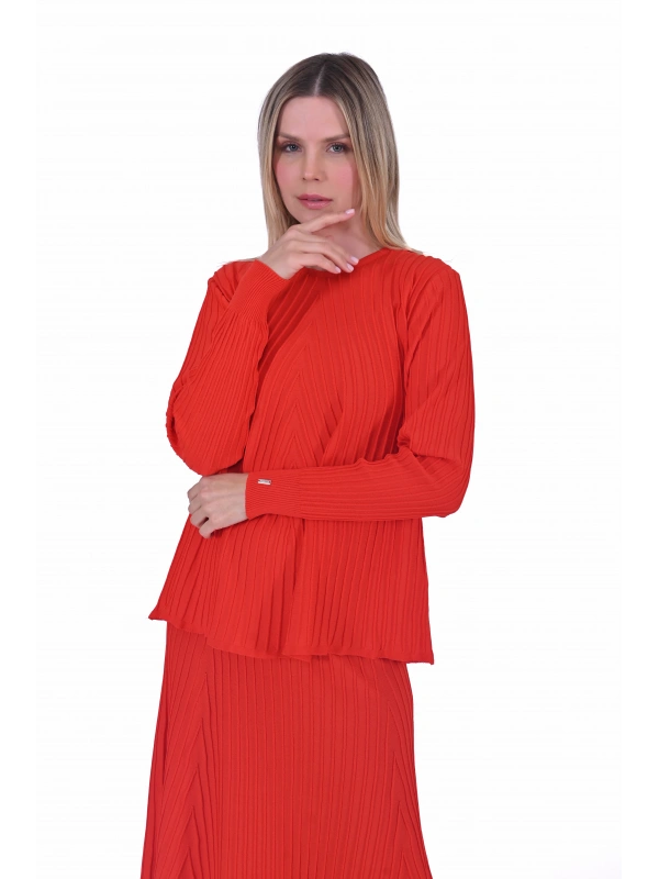 İNVEE 6985 Oranj Triko Tunik