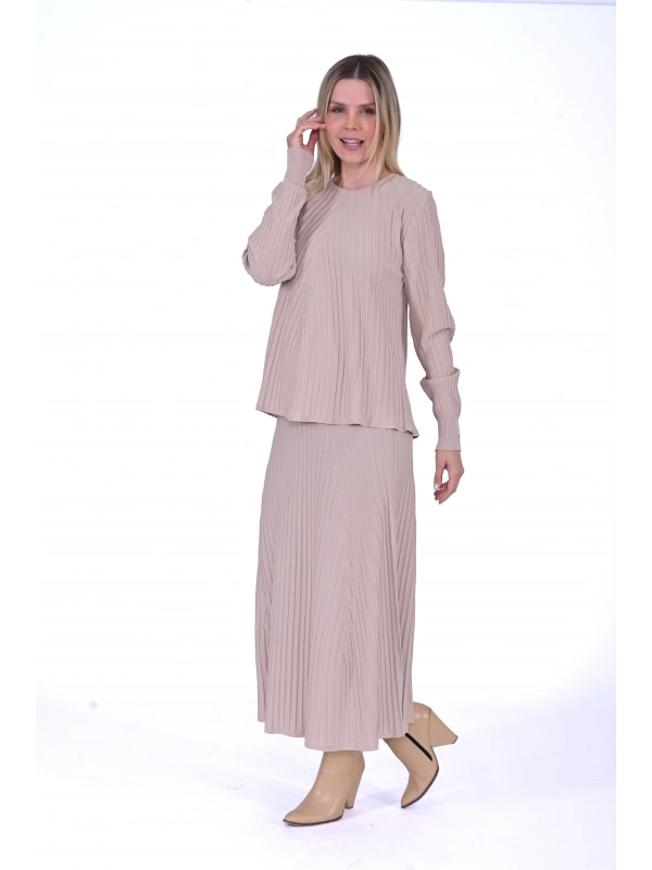 İNVEE 6985 Fondöten Triko Tunik