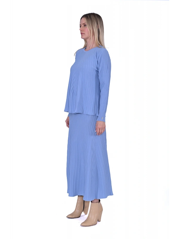 İNVEE 6985 Mavi Triko Tunik