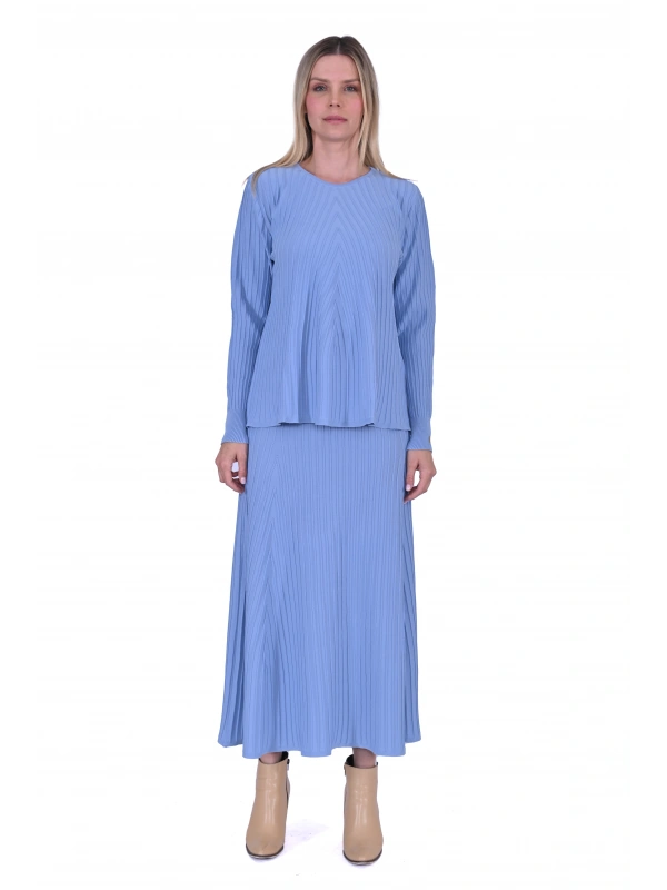 İNVEE 6985 Mavi Triko Tunik