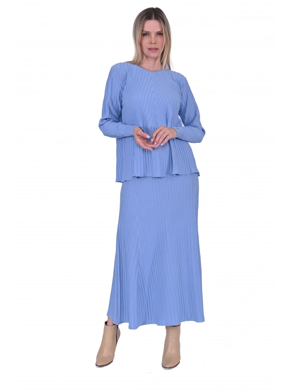 İNVEE 6985 Mavi Triko Tunik