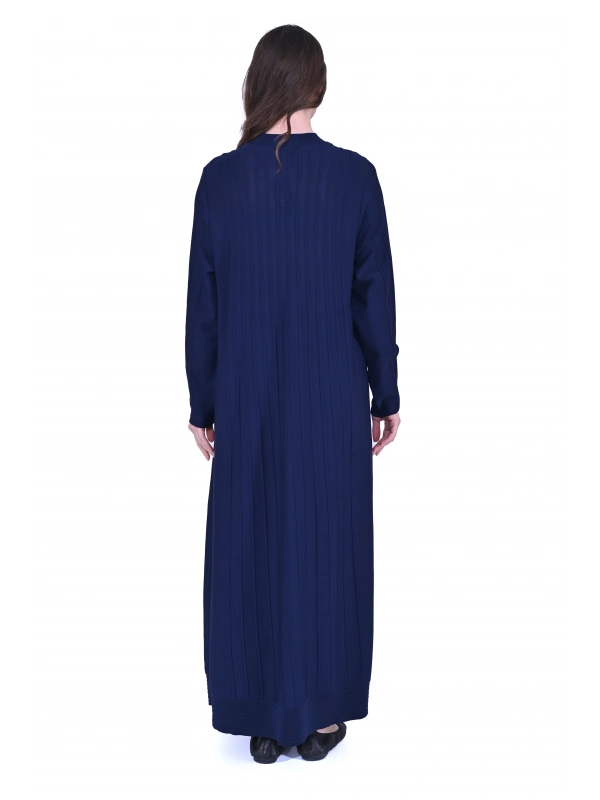 İNVEE 6988 Nervürlü Lacivert Triko Hırka