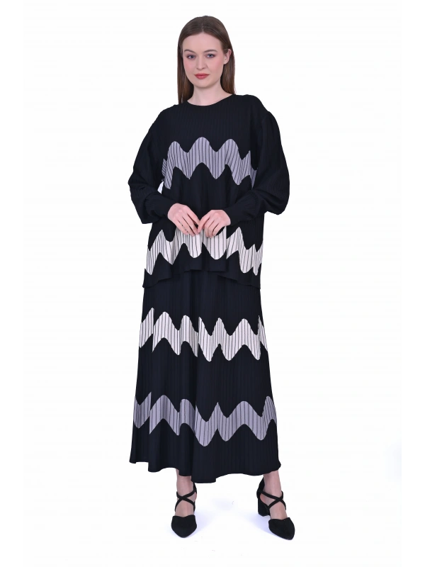 İNVEE 6990 Siyah Triko Tunik