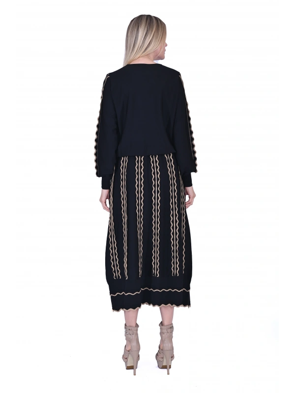 İNVEE 6992 Triko Takım - Siyah