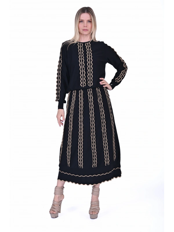 İNVEE 6992 Triko Takım - Siyah