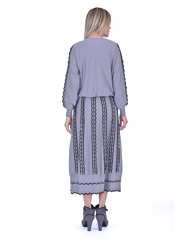 İNVEE 6992 Triko Takım - Gri