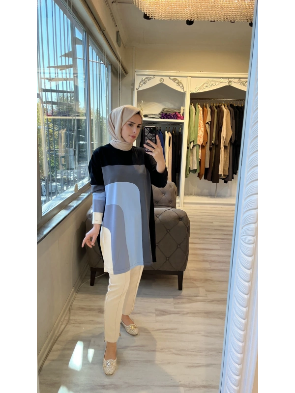 İNVEE 6999 Siyah Triko Tunik