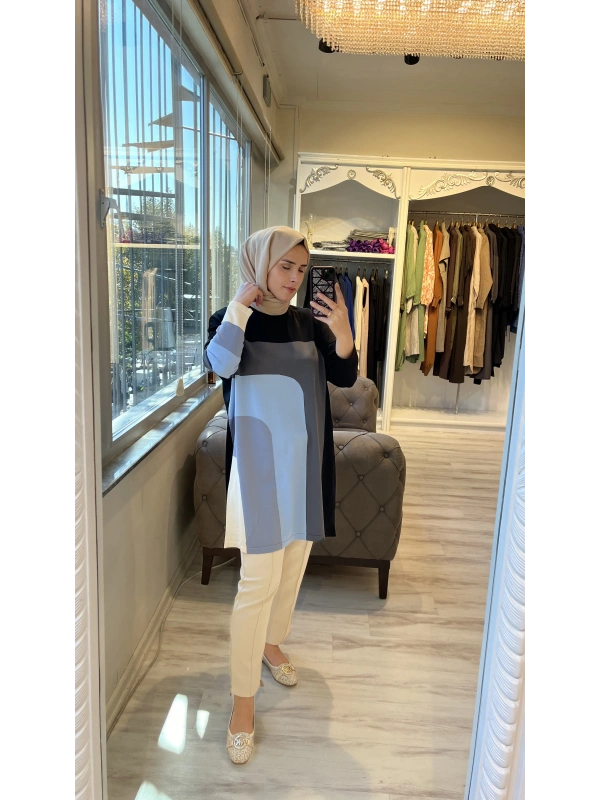 İNVEE 6999 Siyah Triko Tunik