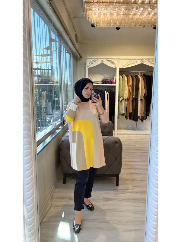 İNVEE 6999 Somon Triko Tunik