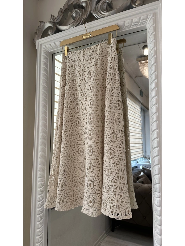 INVEE 7008 Ekru Dantel Takım