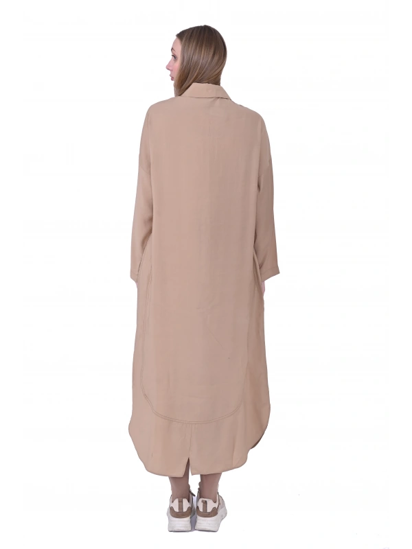 İNVEE 7010 Uzun Gömlek - Camel