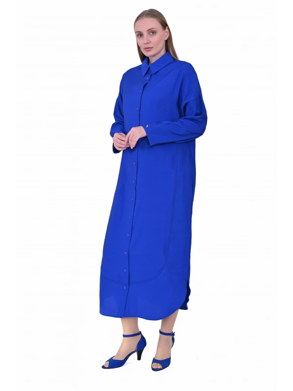 İNVEE 7010 Uzun Gömlek - Sax