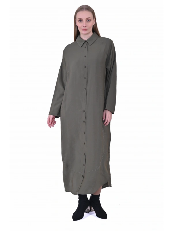 İNVEE 7010 Uzun Gömlek - Yeşil