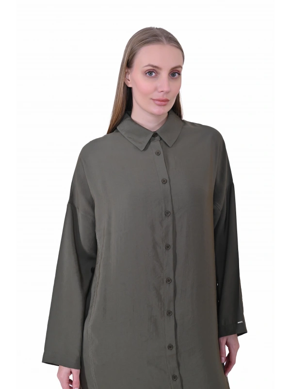 İNVEE 7010 Uzun Gömlek - Yeşil