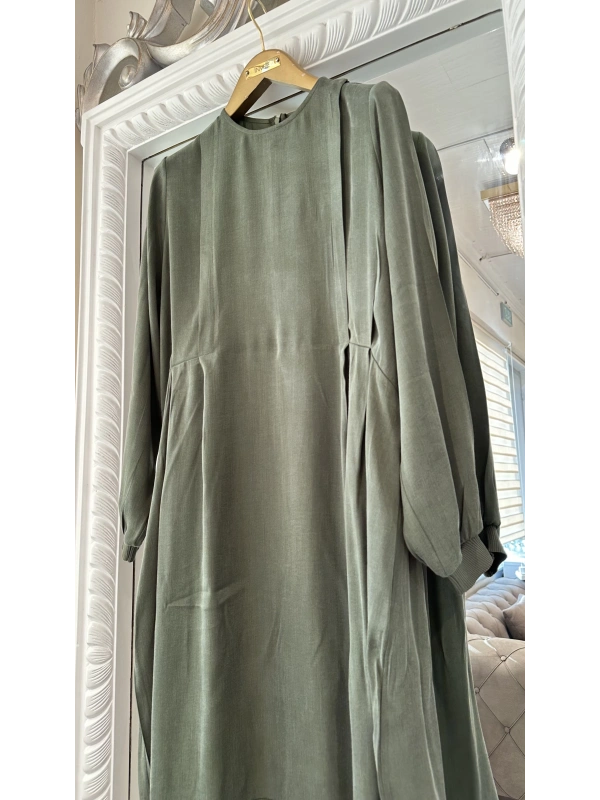 INVEE 7013 Yeşil Modal Elbise