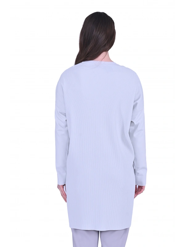 İNVEE 7014 Triko Tunik - Açık Gri