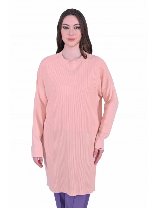 İNVEE 7014 Triko Tunik - Somon