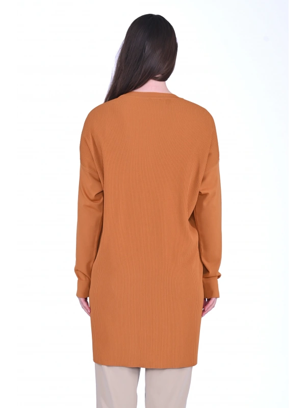 İNVEE 7014 Triko Tunik - Taba