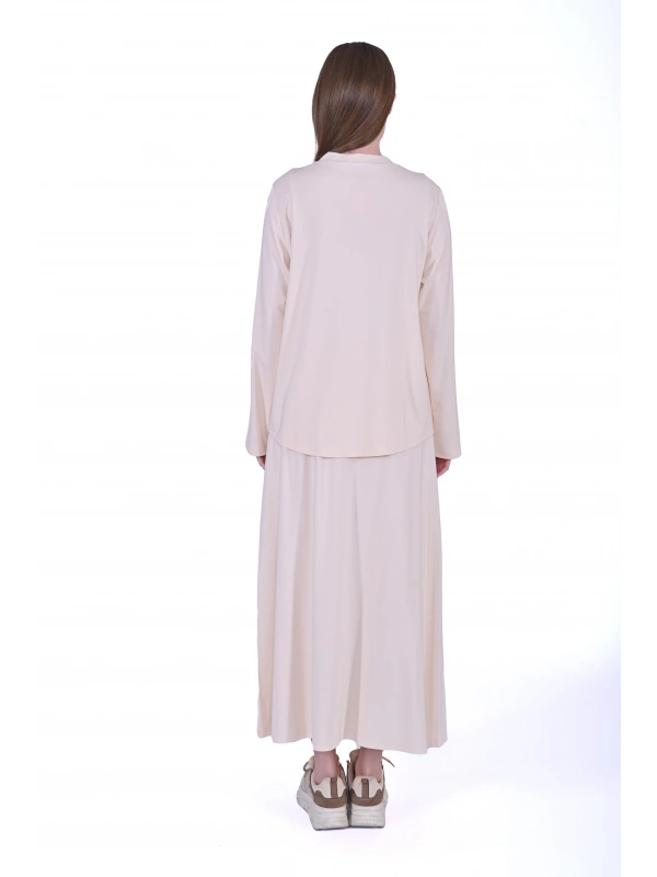 İNVEE Etekli Modal Takım - Bej