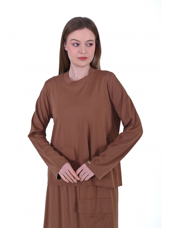 İNVEE Etekli Modal Takım - Kahve