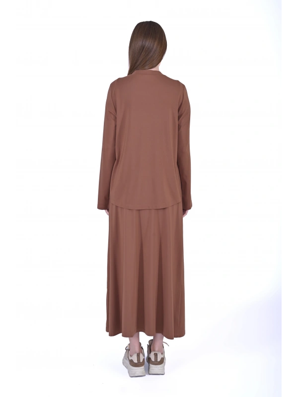 İNVEE Etekli Modal Takım - Kahve