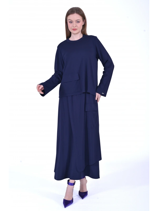 İNVEE Etekli Modal Takım - Lacivert
