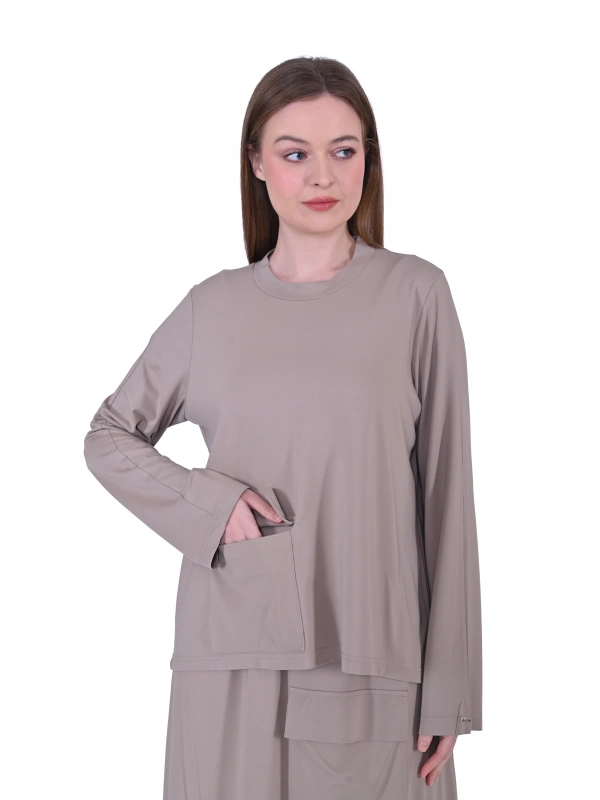 İNVEE Etekli Modal Takım - Vizon