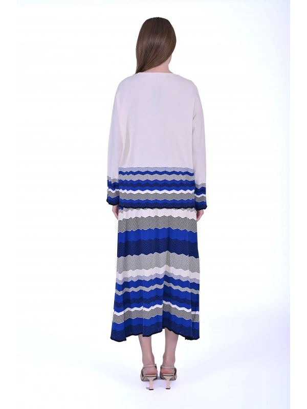 İNVEE 7028 Bej / Sax Triko Etek