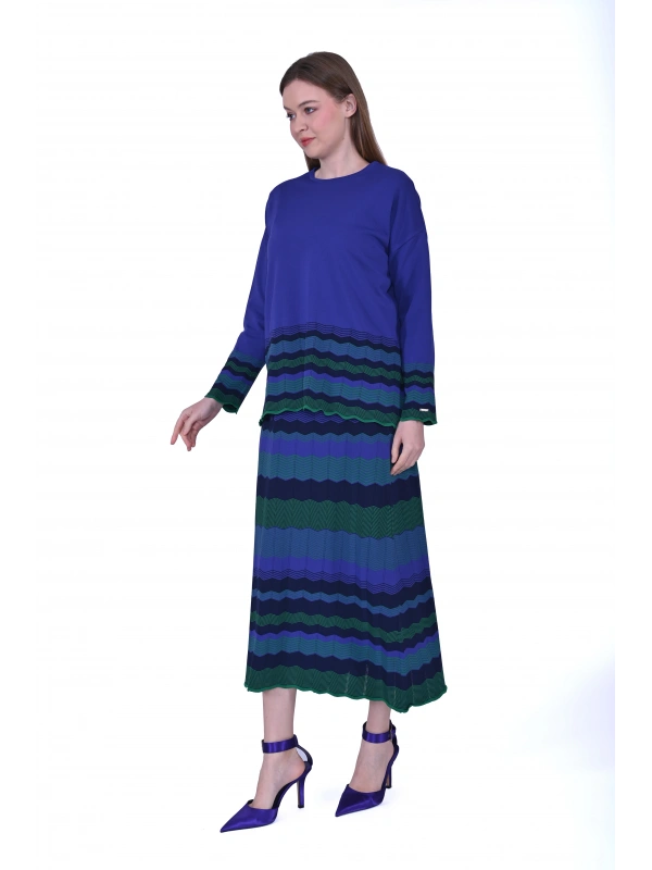 İNVEE 7028 Mor Triko Etek