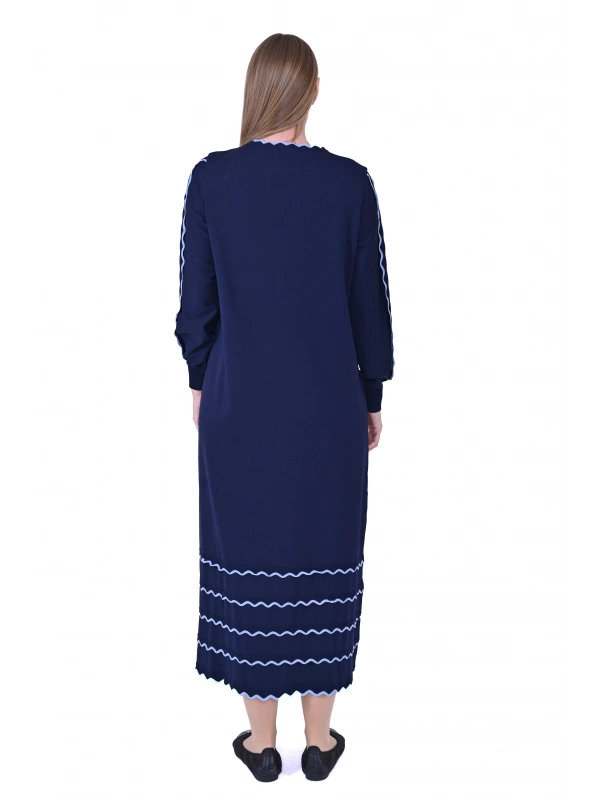 İNVEE 7030 Lacivert Triko Elbise