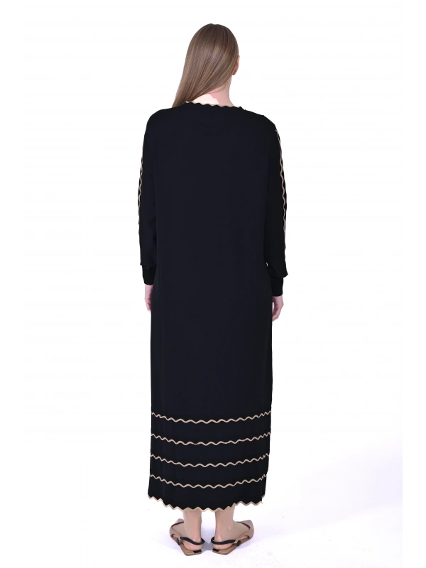 İNVEE 7030 Siyah Triko Elbise
