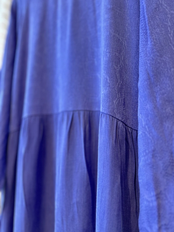 İNVEE 7033 Desenli Modal Elbise - Mor