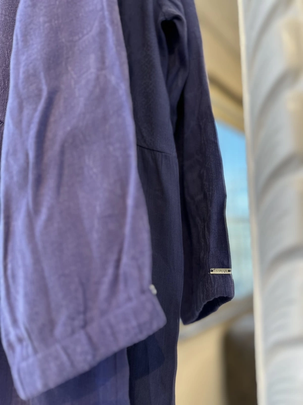 İNVEE 7033 Desenli Modal Elbise - Mor