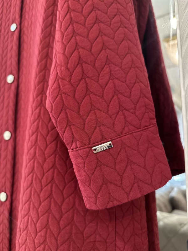 İNVEE Çıtçıt Kapamalı Kapitone Kap - Bordo