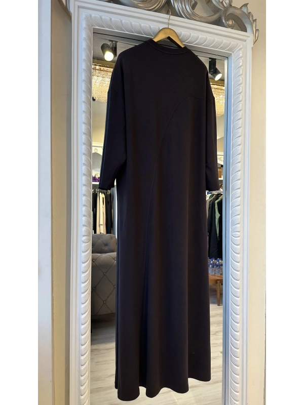 İNVEE Cepli İki İplik Elbise - Kahverengi