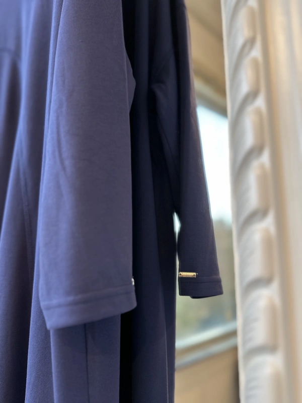 İNVEE Cepli İki İplik Elbise - İndigo