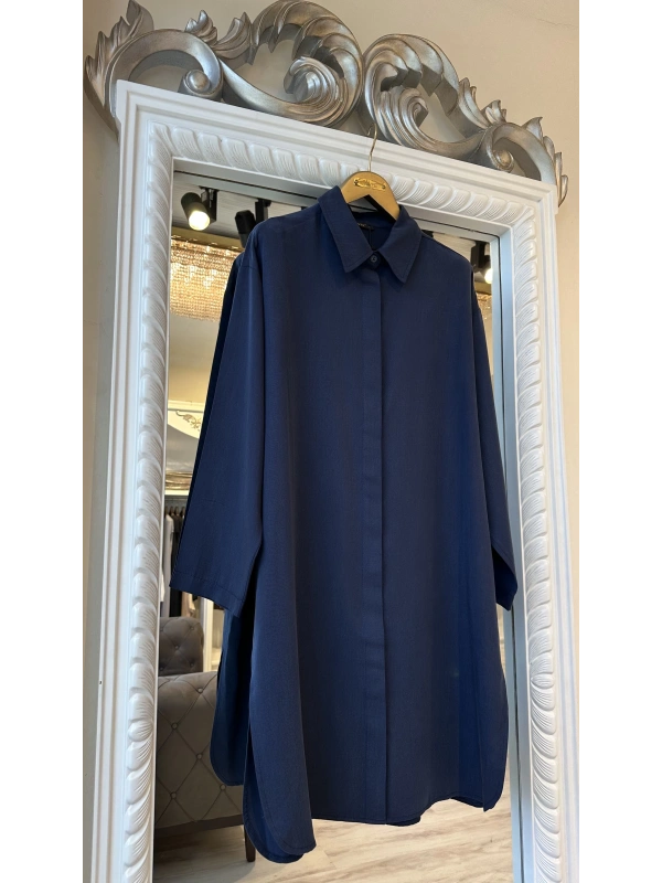 İNVEE 7094 Modal Gömlek - Lacivert